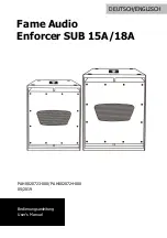 Fame Audio Enforcer SUB 15A User Manual preview