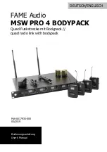 Предварительный просмотр 1 страницы Fame Audio MSW PRO 4 BODYPACK User Manual