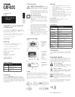 Предварительный просмотр 2 страницы FAME CAT-02C User Manual