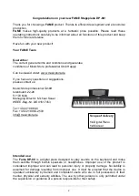 Предварительный просмотр 2 страницы FAME DP-88 User Manual