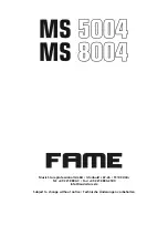 Preview for 14 page of FAME MS 5004 User Manual