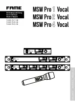 Preview for 1 page of FAME MSW Pro 1 Vocal User Manual