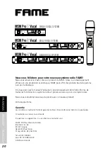 Preview for 20 page of FAME MSW Pro 1 Vocal User Manual