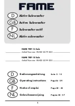 Preview for 1 page of FAME PAH0015379-000 Operating Instructions Manual