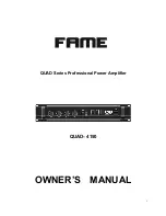 Preview for 1 page of FAME QUAD Series QUAD- 4150 Owner'S Manual