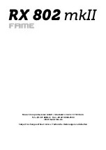 Preview for 14 page of FAME RX 802 mkII User Manual