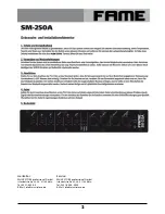 Предварительный просмотр 3 страницы FAME SM-250A User Manual