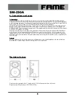 Предварительный просмотр 8 страницы FAME SM-250A User Manual