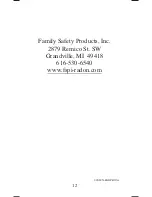 Preview for 12 page of Family Safety Products Siren Pro Series 3 HS71512 Manual