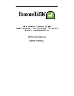 Preview for 1 page of Famous Trails MD1023 Owner'S Manual