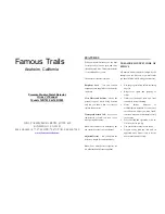 Famous Trails MD7010 Owner'S Manual preview