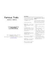 Preview for 1 page of Famous Trails MD7010 Owner'S Manual