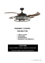 Preview for 1 page of Fanaway Classic LD-0003 16 01 Series Installation, Operation, Maintenance, Warranty