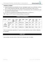 Preview for 12 page of Fanaway Classic LD-0003 16 01 Series Installation, Operation, Maintenance, Warranty