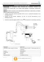 Preview for 19 page of Fanaway CLASSIC Installation, Operation, Maintenance & Warranty Information