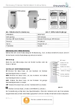 Preview for 21 page of Fanaway CLASSIC Installation, Operation, Maintenance & Warranty Information