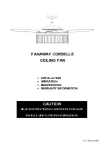 Preview for 1 page of Fanaway CORBELLE Instructions Manual