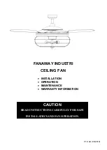 Preview for 1 page of Fanaway INDUSTRI Installation, Operation, Maintenance & Warranty Information