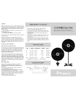 Fanco Commercial Fan Instruction Manual preview