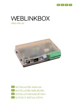 Preview for 1 page of Fancom WEBLINKBOX Installation Manual