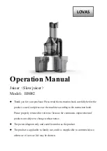 Fancy Miracle H8002 Operation Manual preview