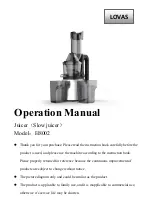 Preview for 1 page of Fancy Miracle H8002 Operation Manual