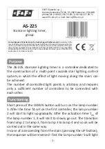F&F AS-225 Manual preview