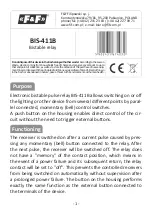 Preview for 1 page of F&F BIS-411B Manual