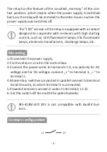 Preview for 2 page of F&F BIS-413M-LED Quick Start Manual