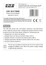Preview for 1 page of F&F CKF-319 TRMS Manual