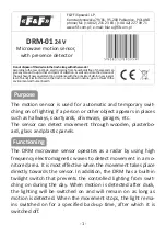 Preview for 1 page of F&F DRM-01 24 V Instructions Manual