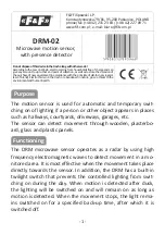 Preview for 1 page of F&F DRM-02 Instructions Manual