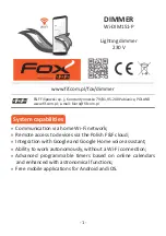 Предварительный просмотр 1 страницы F&F FOX Wi-DIM1S1-P Instructions Manual