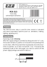 F&F PCR-513 Quick Start Manual preview