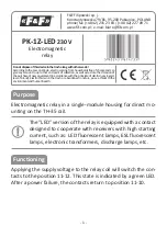 F&F PK-1Z-LED 230 V Manual preview