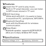 Preview for 7 page of F&U BTP2156 User Manual