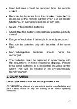 Preview for 21 page of Fanelite FS-45RC User Manual, Installing And Operating Manual