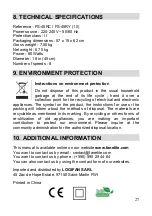 Preview for 27 page of Fanelite FS-45RC User Manual, Installing And Operating Manual