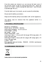 Предварительный просмотр 26 страницы Fanelite KN-8940LA User Manual