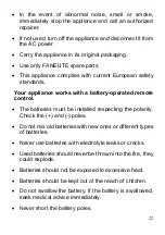 Preview for 22 page of Fanelite WT-F44 User Manual, Installing And Operating Manual