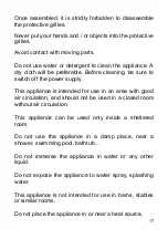 Preview for 17 page of Fanelite ZF-12181D User Manual, Installing And Operating Manual