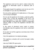 Preview for 18 page of Fanelite ZF-12181D User Manual, Installing And Operating Manual