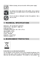 Preview for 23 page of Fanelite ZF-12181D User Manual, Installing And Operating Manual