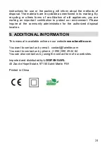 Preview for 24 page of Fanelite ZF-12181D User Manual, Installing And Operating Manual