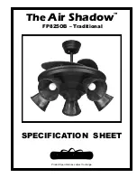 Fanimation Air Shadow FB8250B Specification Sheet preview