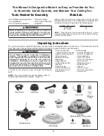 Preview for 3 page of Fanimation Air Shadow FP810 Series Owner'S Manual