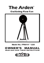 Preview for 1 page of Fanimation Arden FP8014 220 Series Owner'S Manual