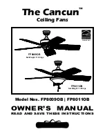 Fanimation Cancun FP8009OB Owner'S Manual preview