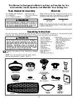 Предварительный просмотр 3 страницы Fanimation Cancun FP8009OB Owner'S Manual