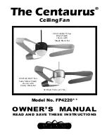 Fanimation Centaurus FP4220 Series Owner'S Manual preview